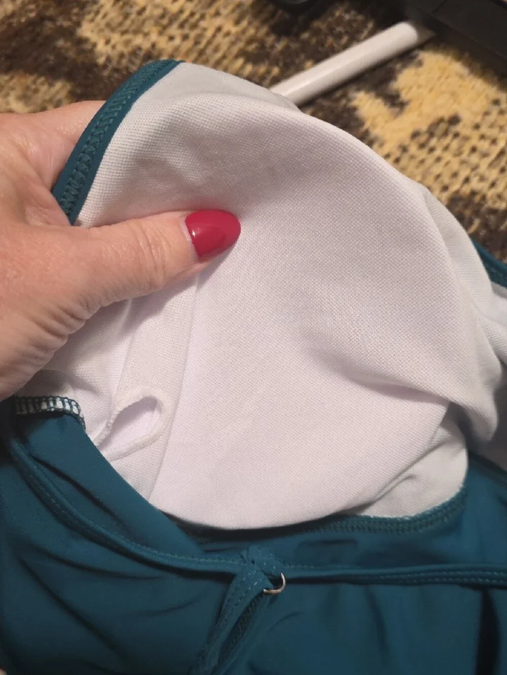 Women’s Teal Ruffle Spaghetti Strap Top